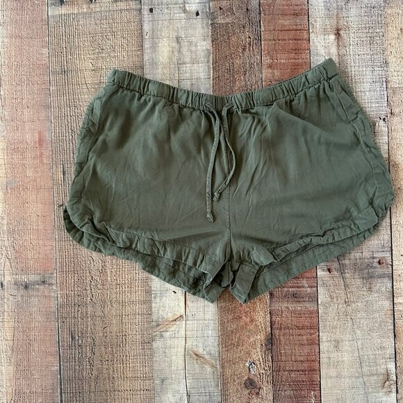 RVCA womens lightweight pull on shorts in green -XL - Picture 1 of 8